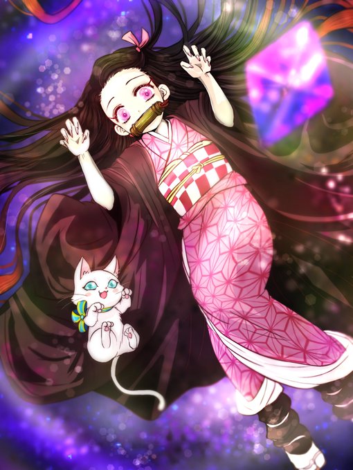 メメ@超絶低浮上🙇‍♀️さんがTwitterに投稿した竈門禰豆子(鬼滅の刃)のイラスト。