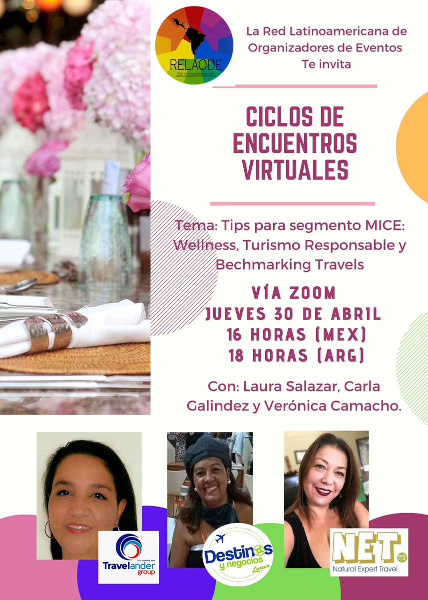 relaode's tweet photo. 1era presentación de los ciclos de encuentros virtuales de #RELAODE desde este jueves 30 de abril!! #Eventos #MICE https://t.co/h4Xv17Jz58