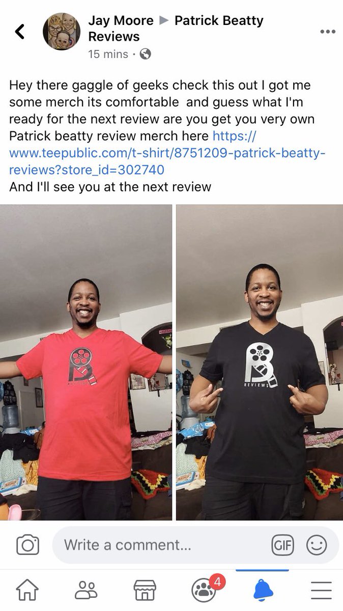 patbreviews's tweet image. First orders for Patrick Beatty Reviews Teepublic store are delivered and look great! Please let me know if interested to support the site! So exciting!  #PatrickBeattyReviews #GaggleofGeeks #FilmTwitter