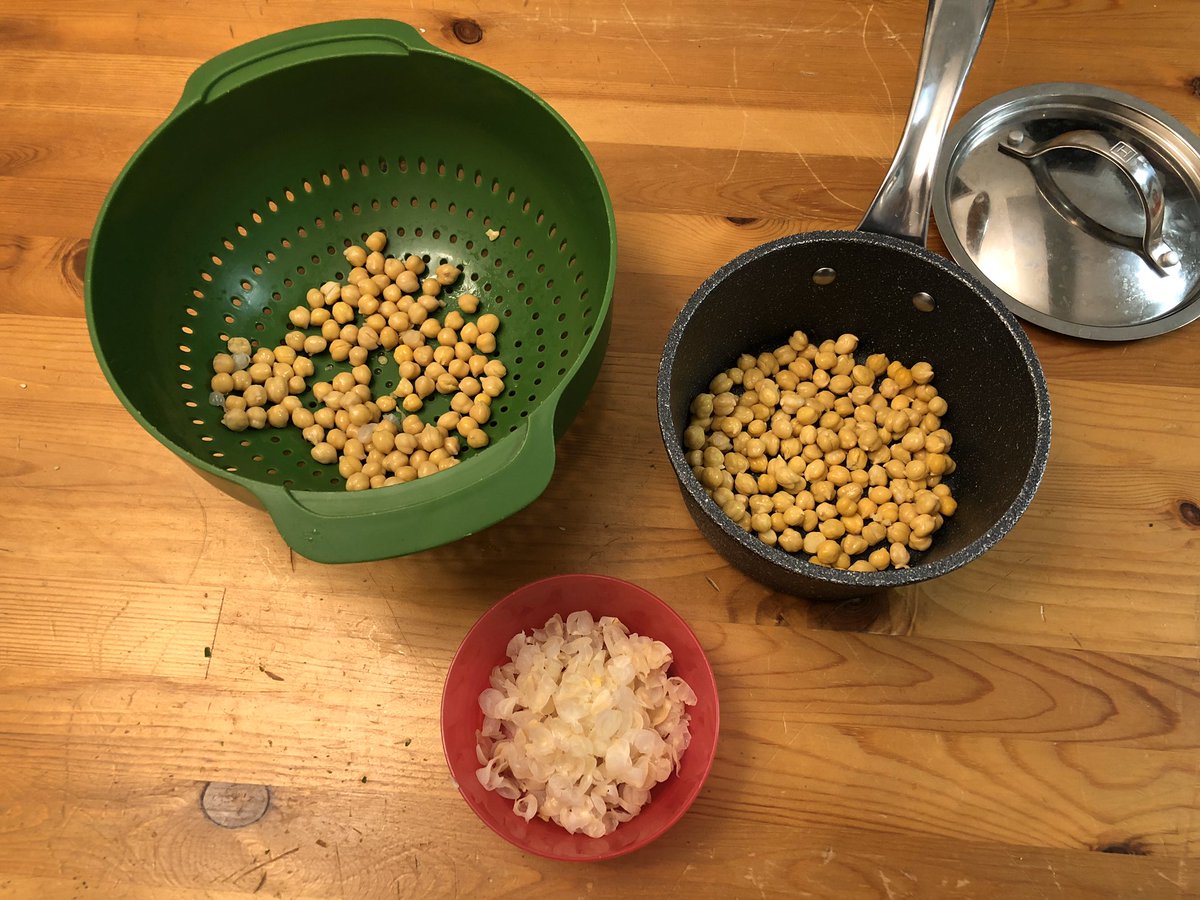 Peeling a can of chickpeas one at a time. Don’t let this flop.