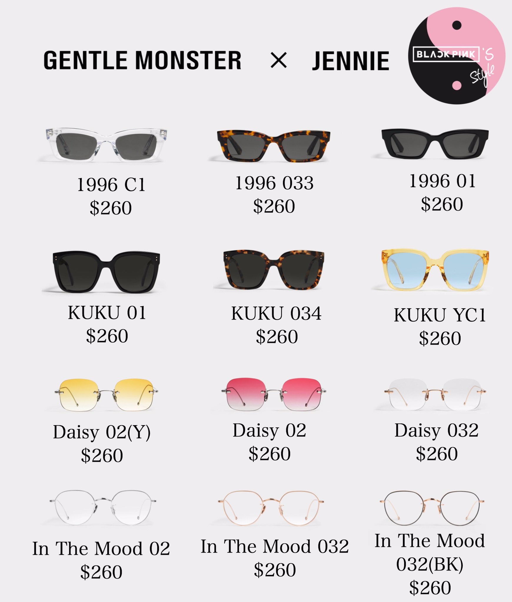 92%OFF!】 新品 ジェントルモンスター JENNIE 1996 メガネ jsu.osubb.ro