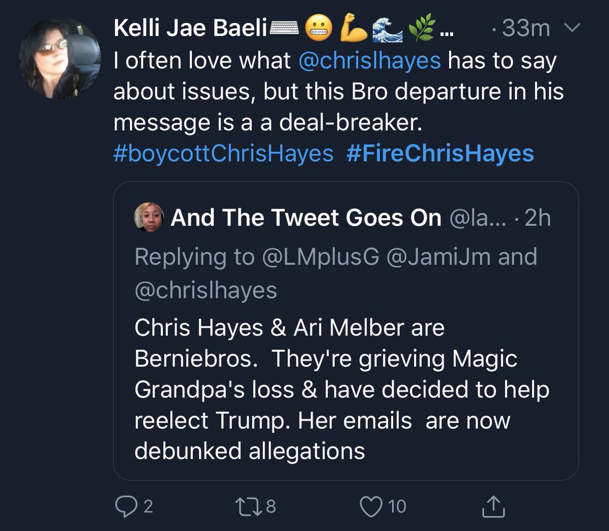 WoobieTuesday's tweet image. 🤡 They’re so mad that Chris Hayes is reporting the news.