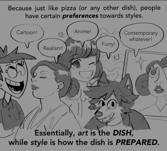 (2/5) Had some art discussions among some friends and we ended up with comparing art to food-how it's learned, prepared, presented, and consumed. 