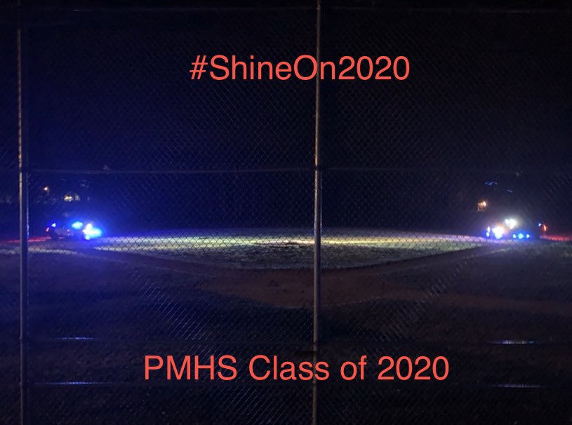 PMHS_Athletics's tweet image. Drake Field doesn’t have any lighted fields, however with the help of the Pittsfield Police Department we were able to light up the fields to honor the PMHS Class of 2020.  #PittPride #ShineOn2020