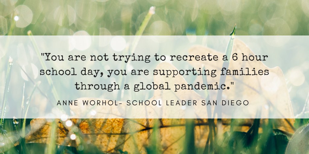 kwagssd3's tweet image. Some sage advice from a school leader in regards to remote learning. #remotelearning #RemoteLearningTips