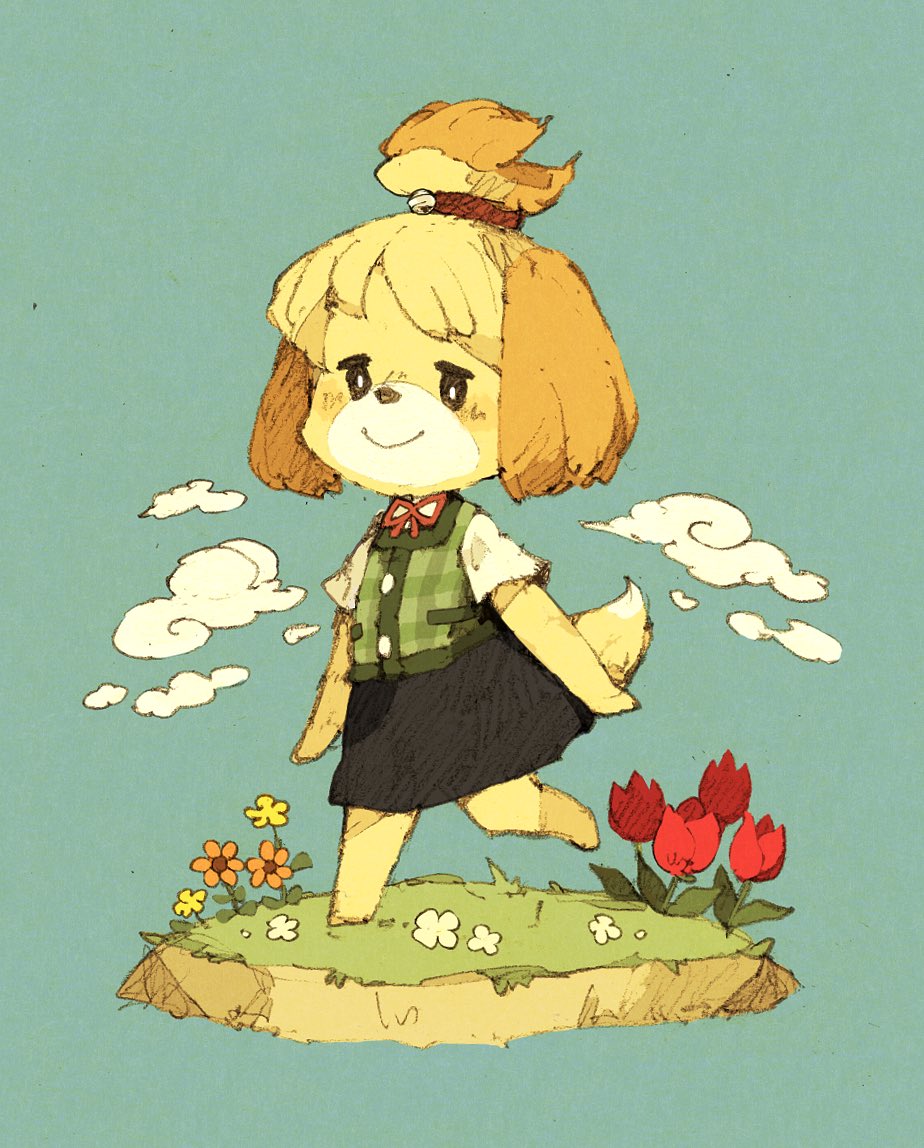1girl solo smile flower hat grass leaf  illustration images