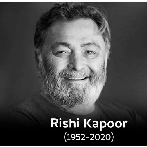SuddhavJ's tweet photo. RIP 
#RishiKapoor https://t.co/gtyVaOPajT