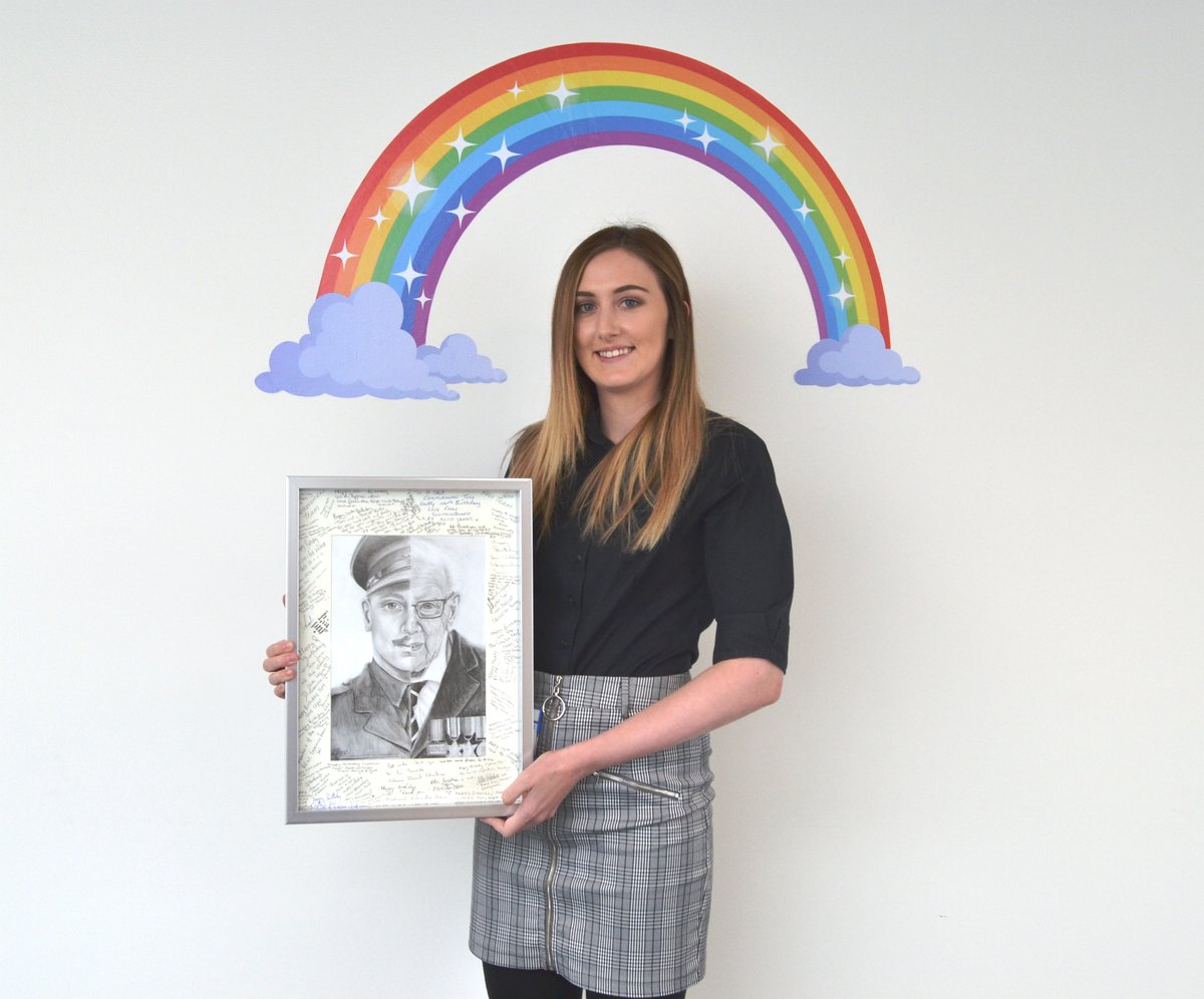 MidYorkshireNHS's tweet photo. HAPPY BIRTHDAY @captaintommoore! 🥳 From everyone at our Trust. Hopefully you have received the artwork that our amazing Loren Rose has done for you, which was wrapped and sent earlier this week 🎁 

We'll be singing loudly for you at 8.15pm tonight!
#CaptainTomMoore #MidYorksNHS https://t.co/aBsyQkGd2P