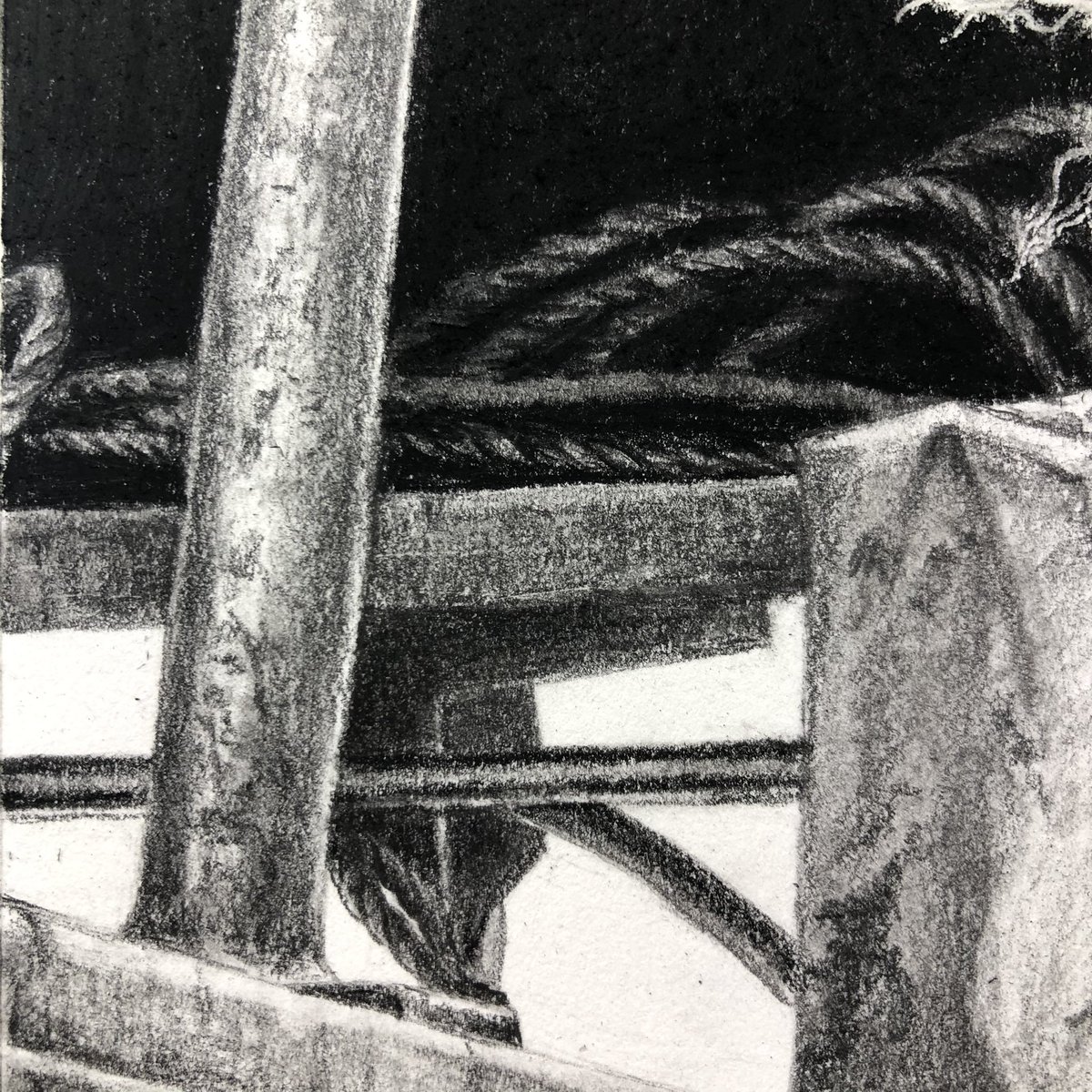 Hope everyone is safe and well ❤️ 
Another boaty drawing on the way...
#drawing #graphite #carbondrawing #graphitedrawing #boatdrawing #cornwall #cadgwith #cornwallart #cornishart #artkernow #alicehole #aliceholeartist 
#wip #drawingdetail #detail #art