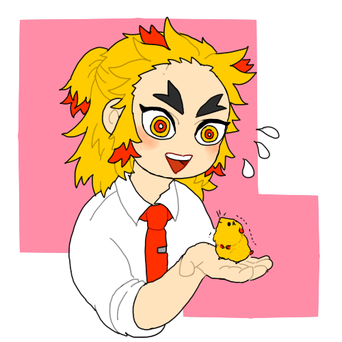 えんぶんさんがTwitterに投稿した煉獄杏寿郎(鬼滅の刃)のイラスト。