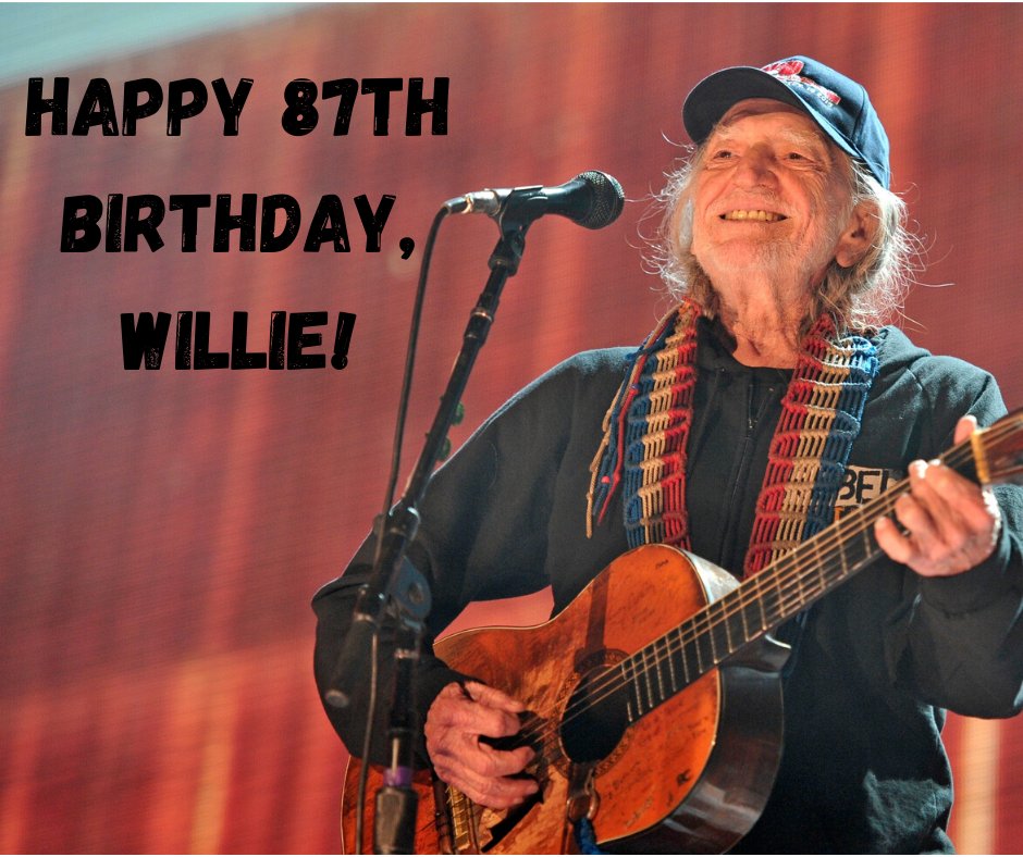 HAPPY BIRTHDAY! The one and only Willie Nelson turns 87 today. 