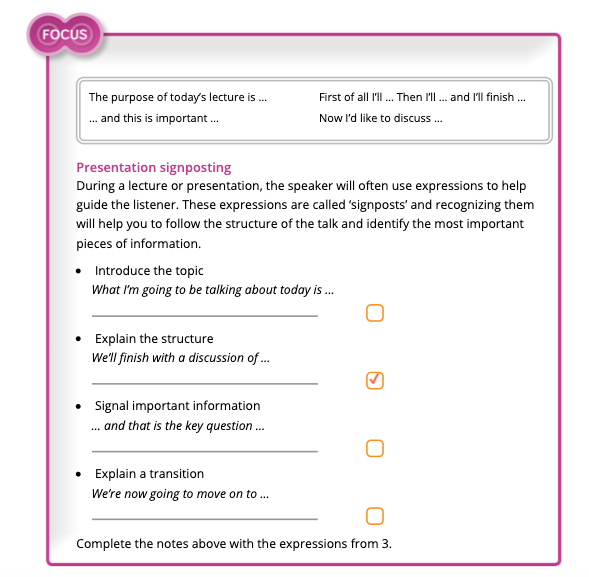 GarnetEducation's tweet photo. π’ Digital activity π’ Learn about signposting language in English with an interactive listening exercise! π https://t.co/LYbVCSZyLZ #digitalactivity #garnetdigital https://t.co/BgJupXfteu