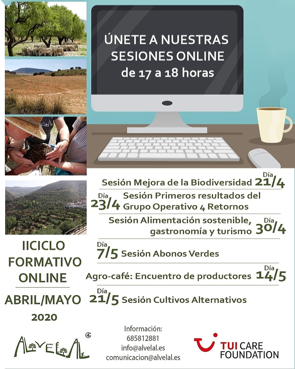 AlVelAl_4R's tweet image. Esta tarde nueva sesión Online dentro del II Ciclo formativo que AlVelAl está organizando mientras #Nosquedamosencasa. Hoy trataremos sobre Alimentación Sostenible, Gastronomía y Turismo. Te esperamos a las 17 horas a través del siguiente enlace
zoom.us/j/665008693