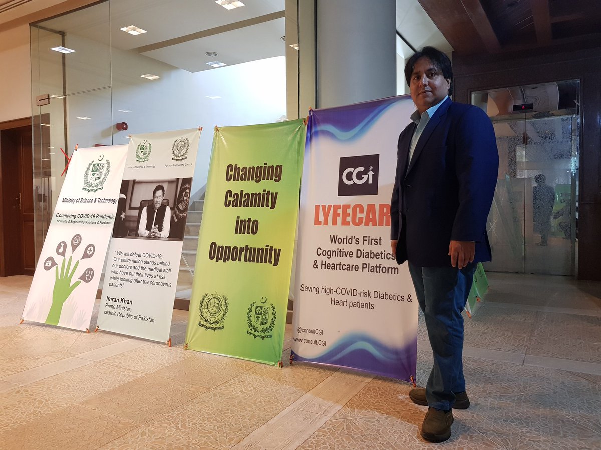 Introducing #LyfeCare by <a href="/ConsultCGI/">Center for Global Innovators (CGI)</a>
World’s First Cognitive Diabetics &amp; Heartcare Platform 
Saving high-COVID-risk Diabetics &amp; Heart patients

Presented to honorable PM <a href="/ImranKhanPTI/">Imran Khan</a> and Minister <a href="/fawadchaudhry/">Ch Fawad Hussain</a> at COVID Innovations Expo by Ministry of Science &amp; Technology