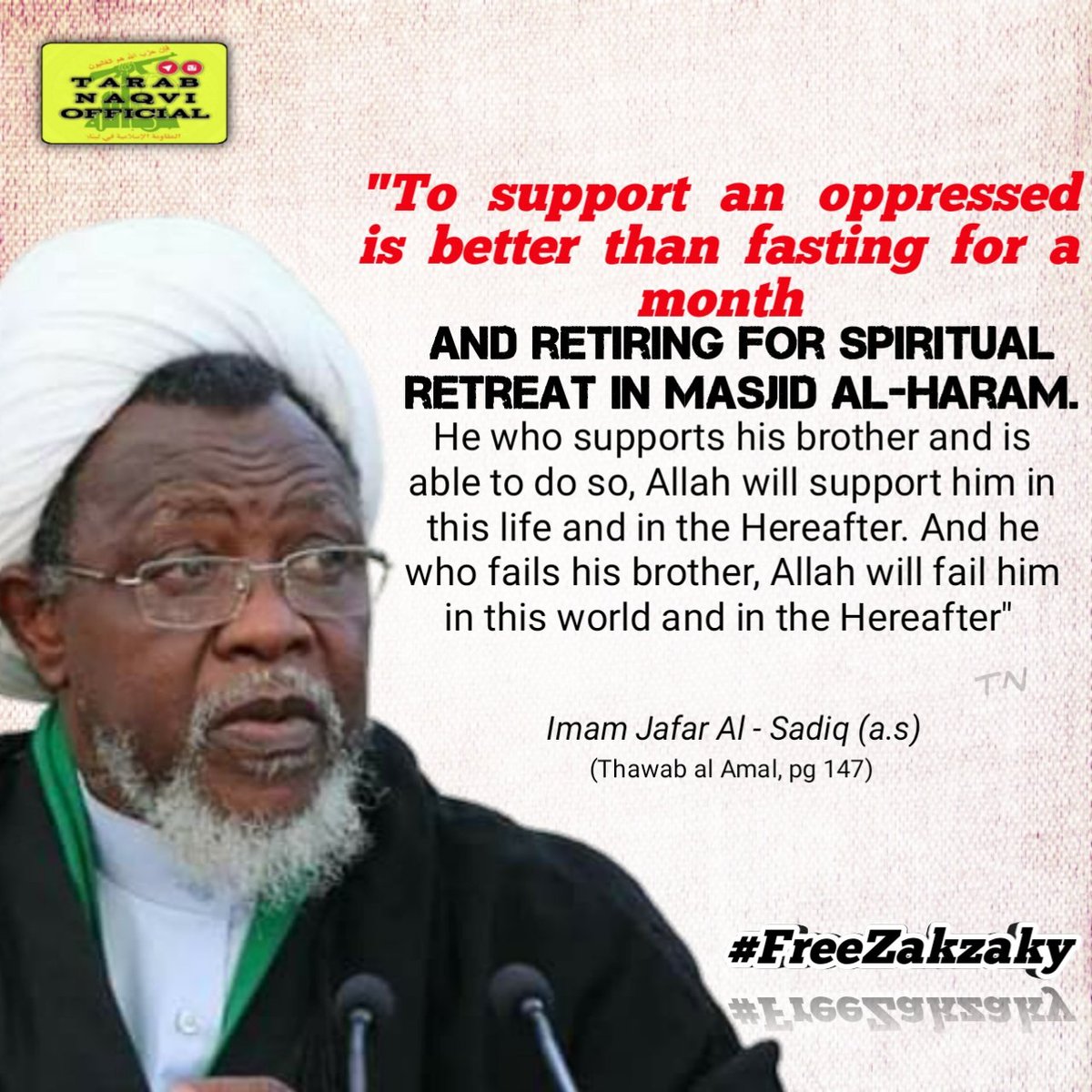 yabawiy's tweet photo. #1601Days
Since #ZariaMassacre and the illegal detention of Sheikh Zakzaky by the wicked mass murderer Criminal President @MBuhari through his puppets @HQNigerianArmy
@IntlCrimCourt
#FreeZakzaky
#4YearsZariaMassacre
#FreedomForZakzaky
#4YearsFreeZakzaky https://t.co/mQGxw8LJXC
