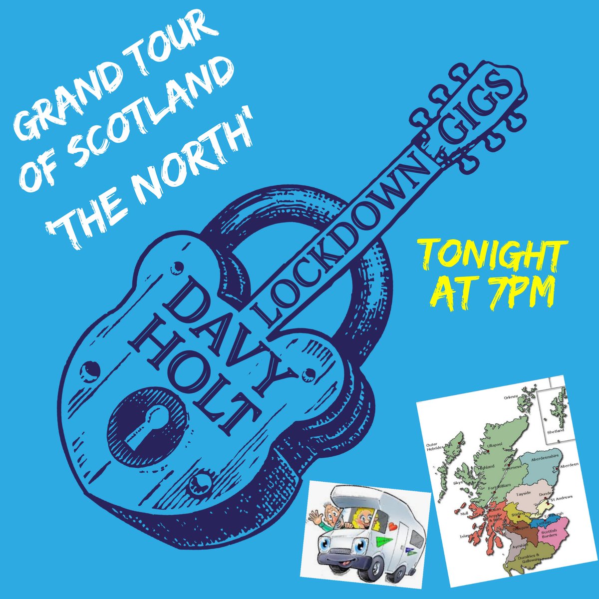 The Lockdown Gigs 'Grand Tour of Scotland' continues at 7pm tonight and we are heading for The North and the <a href="/NorthCoast500/">North Coast 500</a> 🚗🎸🎤 I'll be singing the songs and telling the tales as we 'virtually' journey through this magnificent part of Scotland!! 7pm⬇️👍 facebook.com/thelockdowngig…