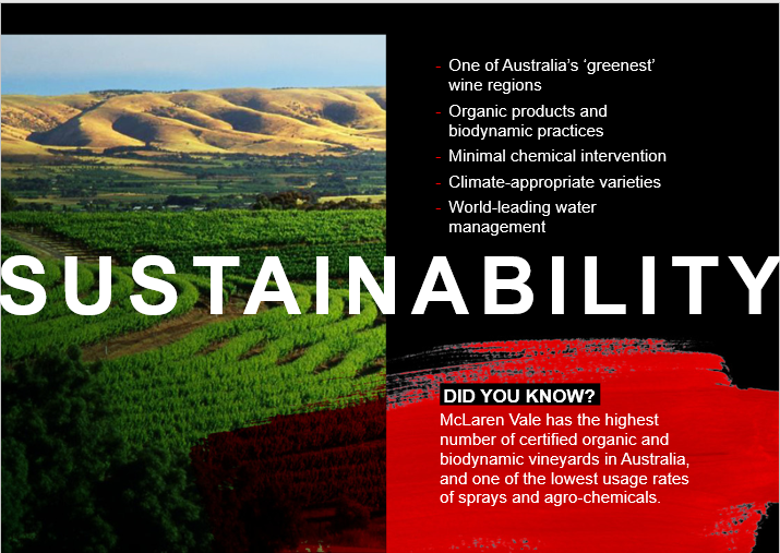 emma_symington's tweet photo. McLaren Vale has the highest number of certified organic & biodynamic vineyards in Australia & is a world-leader in water management with irrigation water 100% sustainable, including recycled greywater from Adelaide #factoftheday #aussiewine More info - https://t.co/vJdvcodnZ7 https://t.co/HdsRF9OOql