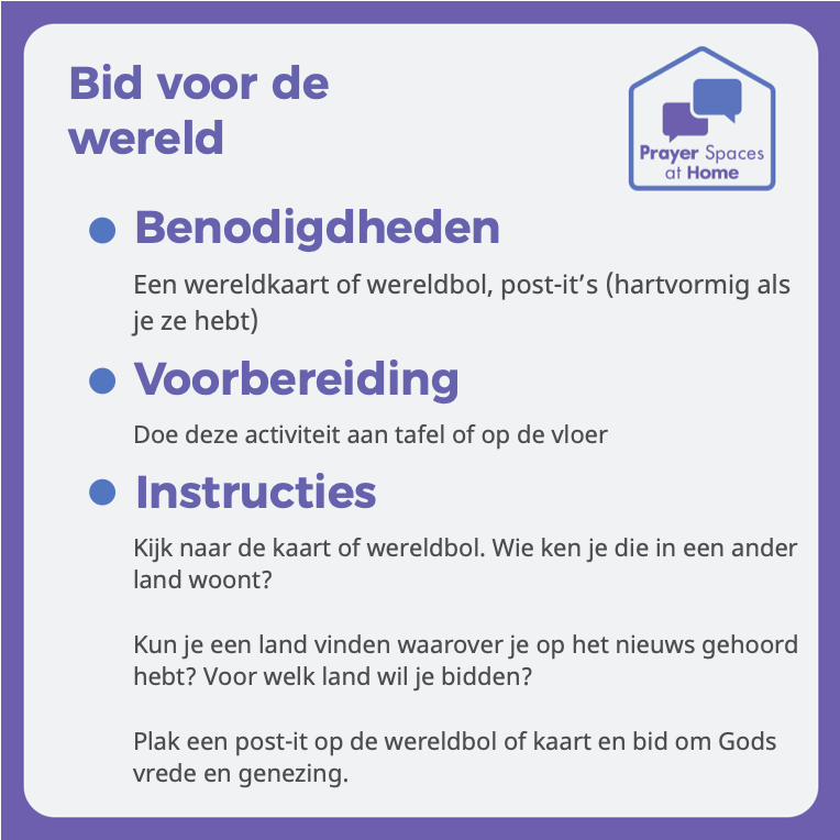 247prayerNL's tweet photo. 'Ik en mijn huis, wij zullen de Heer dienen" ~ Jozua 24:15

Op https://t.co/MZ2cwYc63C plaatsen we iedere week 3 nieuwe gebedsactiviteiten die jou en je gezin helpen bidden. Probeer ze gerust uit en laat het ons weten hoe het jullie bevalt! 

#gebed #bidden #prayerspacesathome https://t.co/CyhcESswLg