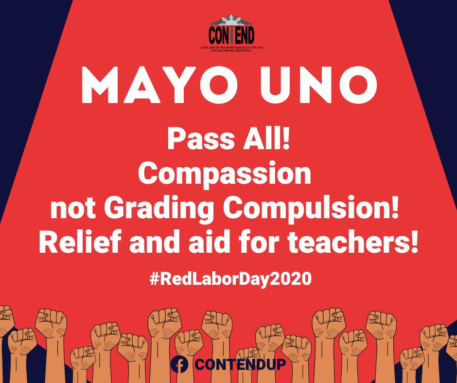 ContendUP's tweet image. SMASH THE VIRUS OF NEOLIBERAL GLOBALIZATION! SMASH THE DUTERTE VIRUS! EDUCATION WORKERS UNITE WITH THE WORKING CLASS TO CREATE A HUMANE AND JUST WORLD DURING THIS GLOBAL PANDEMIC Statement of Congress of Teachers/Educators for… contendup.wordpress.com/2020/04/30/sma…