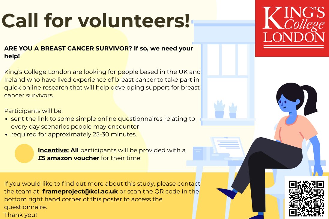 Looking for something quick to occupy yourself during self isolation? If you are a breast cancer survivor maybe you can help! Click for more info kcliop.eu.qualtrics.com/jfe/form/SV_2c… Or DM me #breastcancer #survivor #research #dissertation Please RT!