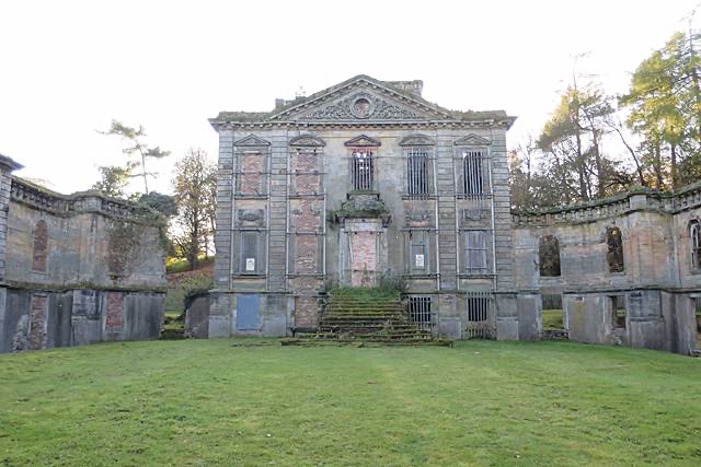 26/ Mavisbank House. An early 18th century house and the first of its type in Scotland. Easily one of Scotland’s most important buildings. Neglect in 20th century and fire in 1973 has left this house a ruin. Many attempts to restore it have failed.