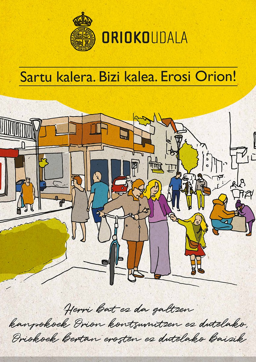 Herriko merkataritza eta ostalaritza sustatzeko kanpaina abiatu du Orioko Udalak: «Herri bat ez da galtzen kanpokoek Orion kontsumitzen ez dutelako, Oriokoek bertan erosten ez dutelako baizik» lelopean, Orioko Udalak herriko merkataritza eta ostalaritza... tinyurl.com/y7dxtjee