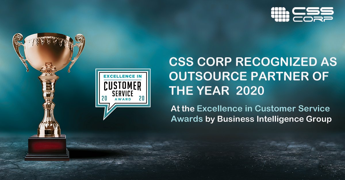 movate_inc's tweet photo. #Awards - We are humbled to be recognized as ‘Outsource Partner of the year 2020’ by @BigAwards in the Excellence in Customer Service Awards. This is a tribute to the spirit of resilience of our employees: https://t.co/pGtNSP8WZq
#outsourcing #itservices #customerservice @CSSCorp https://t.co/3tIAkLEFQ9