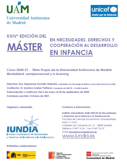 Máster en Necesidades, Derechos y Cooperación al Desarrollo en Infancia