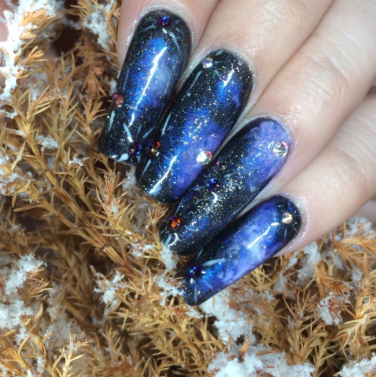 Galaxy nails - people always ask how you do things with stilettos, however these were much worse. With two very sharp corners this was a definite ouch when I went to the toilet first. Ha ha. Lesson learnt straight away and I’ve never had the problem since. Ha ha.