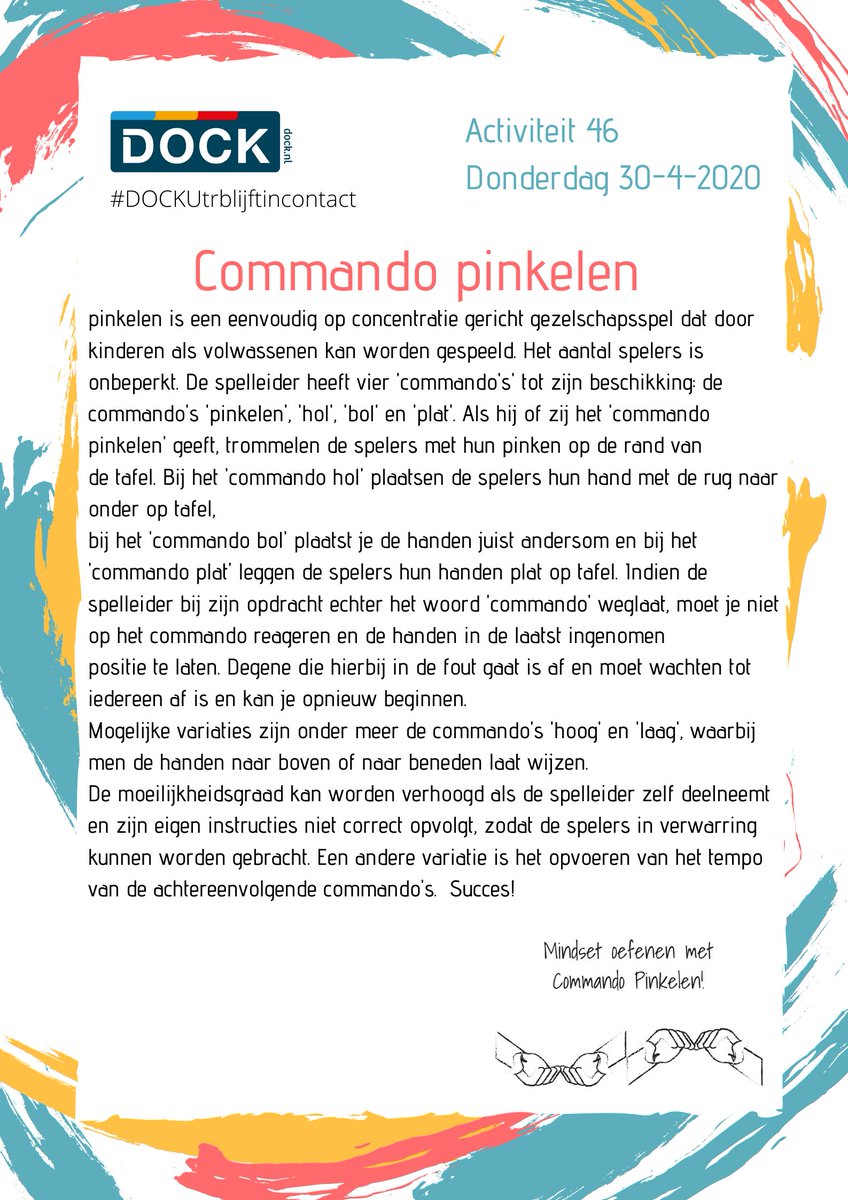 Even wat hersentraining met commando pinkelen! Leuk om met het hele gezin te doen, je ouders kennen dit wellicht ook nog van vroeger! Concentratie en go!