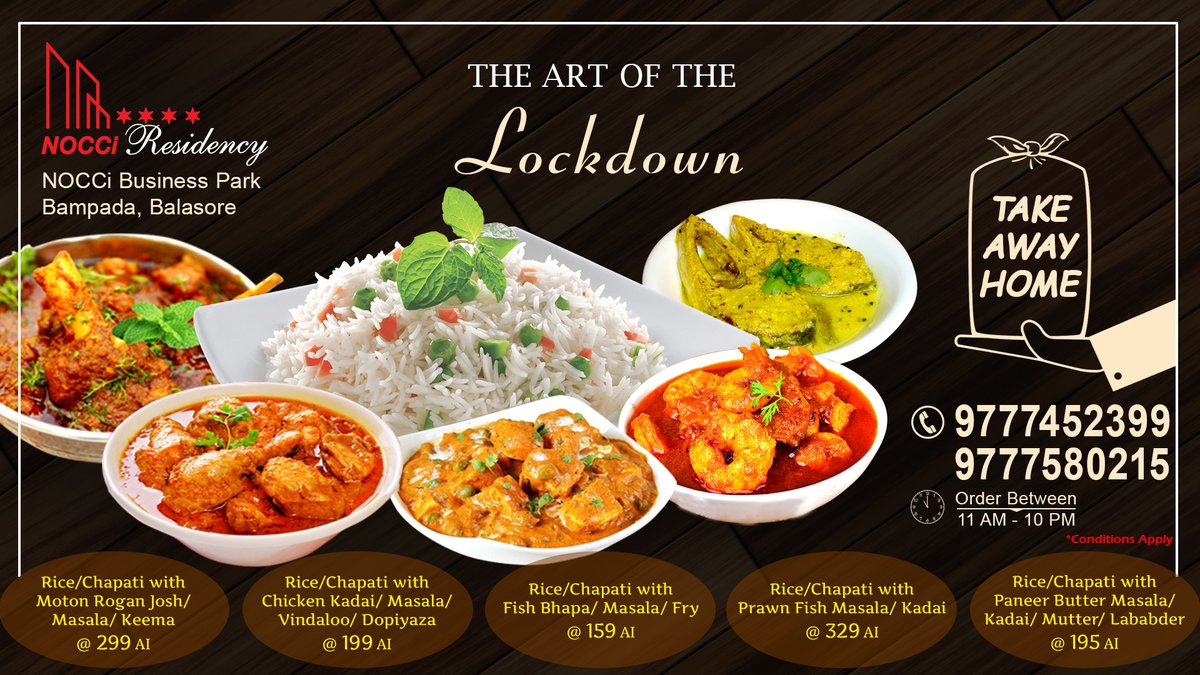 NocciBizPark's tweet photo. #SpecialMenu for #Takeaway #lunch & #Dinner #fabulous #food #relish #indian #delicacies #menu just a call away,#NOCCiResidency #takeawaycounter #enjoy with yr #family #friends #relatives #Lockdown #SocialDistancing #StaySafe.click link https://t.co/1YY7pmZhsn place yr order now! https://t.co/rhZ2l3AKmI