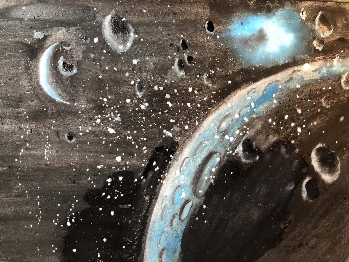 マースケ ヲタ活のお絵描き完成しました 惑星プロメシュームが宇宙のかなたへと消えたあとのイメージでした ポスターカラー ニッカー絵の具 お絵かき マースケ ヲタ活のお絵描き完成しました 惑星プロメシュームが宇宙のかなたへと消えたあとのイメージでした ポスターカラー ニッカー絵の具 お絵かき