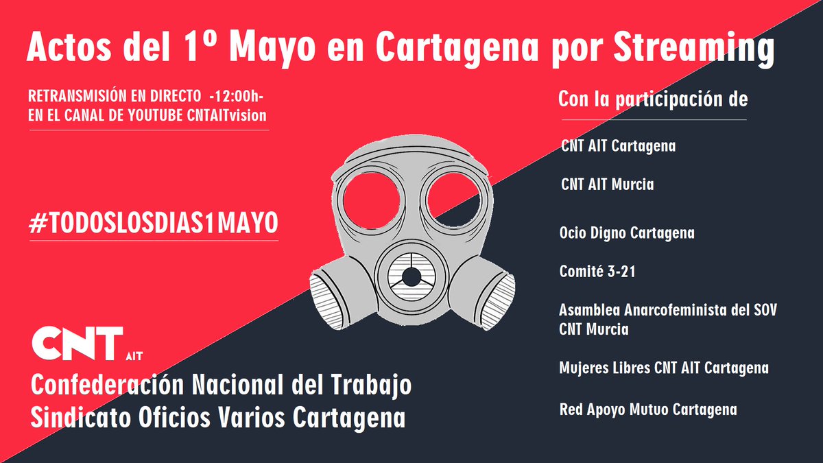Streaming organizado por @CNTCARTAGENA para el 1° de Mayo. #TodosLosDias1Mayo