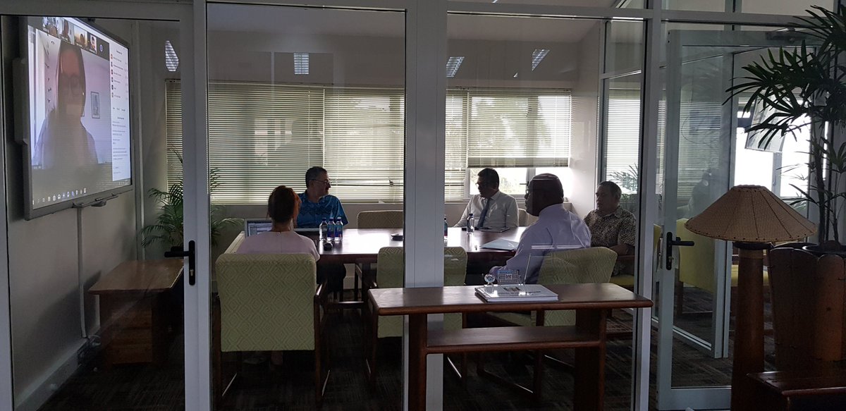 UNDP_Pacific's tweet photo. .@UN &amp; @UNDP work closely together in the #Pacific as they meet with 🇫🇯@fiji_opm Permanent Secretary, Yogesh Karan &amp; @Fiji_MOFA Deputy Secretary Policy, Esala Nayasi to explore 🇺🇳 support on aid coordination; also connecting with UNDP colleagues in New York &amp; Bangkok @UNDPasiapac https://t.co/xcsYNHGNar