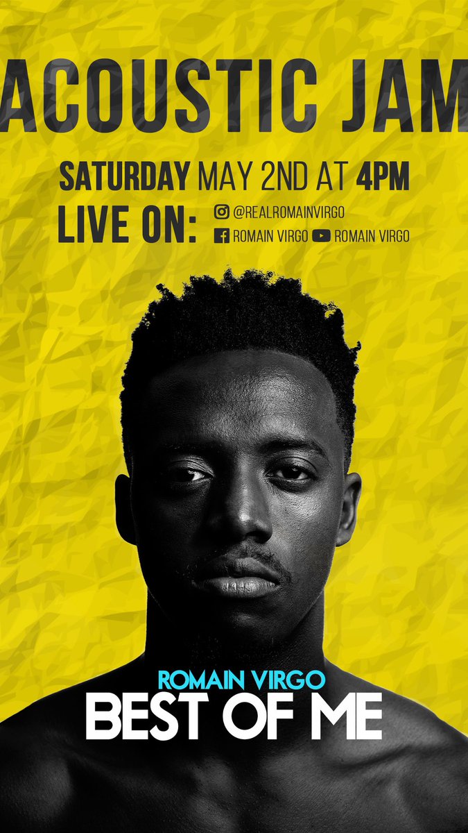 RealRomainVirgo's tweet image. Come hold a vibe with me this Saturday at 4pm. #BestOfMe