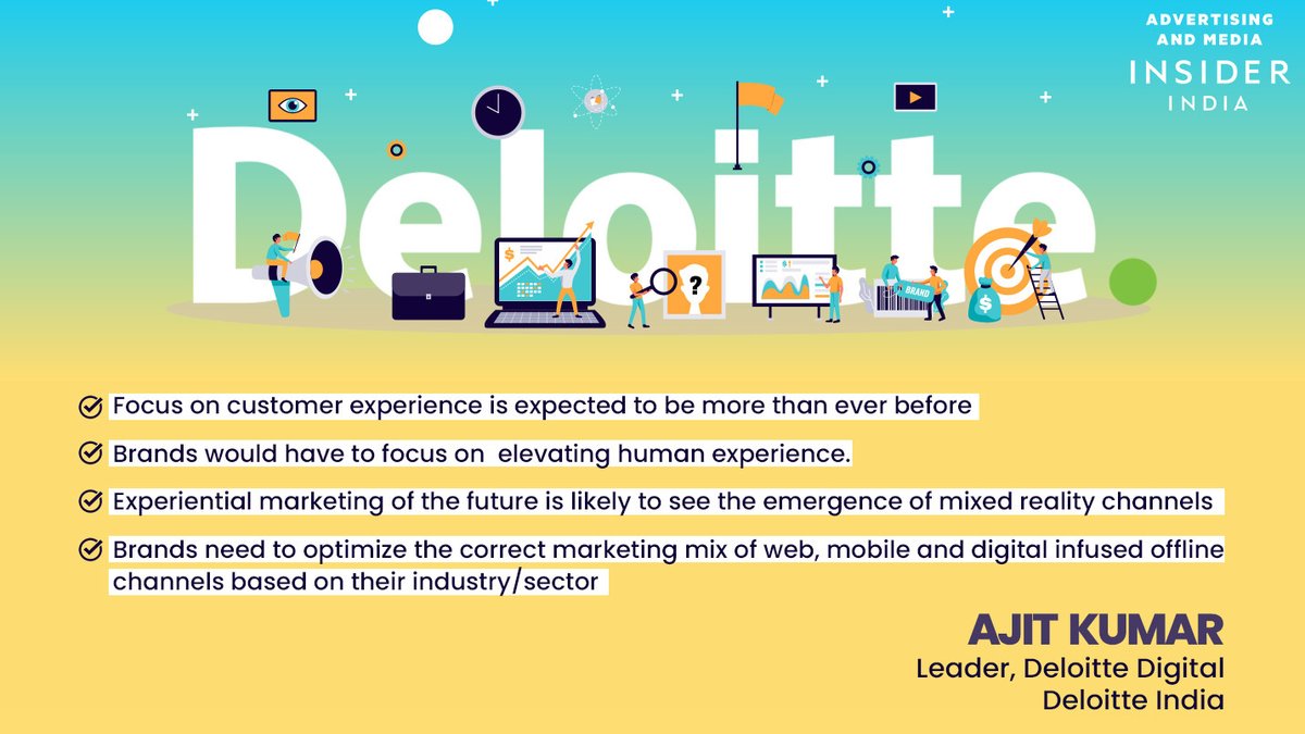 .<a href="/ajitkmr/">Ajit Kumar</a>, Leader, <a href="/DeloitteDigital/">Deloitte Digital</a>, <a href="/DeloitteIndia/">Deloitte India</a> tells us there will be a major pivot in how organizations work and brands engage in the near future.

Read: adinsider.in/prc92AL6

#COVID19 #CoronavirusLockdown