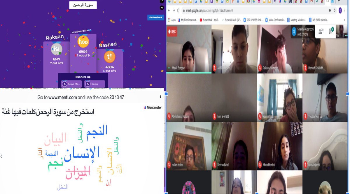 omkalssom1's tweet photo. تفاعل 💪🏻وحضور🥰 من طلاب الصف السابع في نهاية الأسبوع الأول من رمضان. بارك الله فيكم أعزائي الطلبة وجعلكم قرة عين لنا جميعا. رمضان كريم🌙⭐️@amydubai2011 @khalil_nermin @DaaMiddle @lisaramshaw21 @MufidaSaid @HajarAl59862887 @HafsaAbdo7 @gems_daa https://t.co/gHYerfWqEU