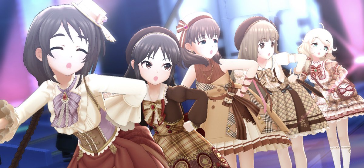 ゆか やりたかった組み合わせを制覇するコーナー 第1弾はブラウン チェック衣装 ずっとこのメンバーでmv見たかったの 切実に5人でユニット組んで恋愛ソングを歌って欲しい バレンタインのcmに出演してくれ デレステ