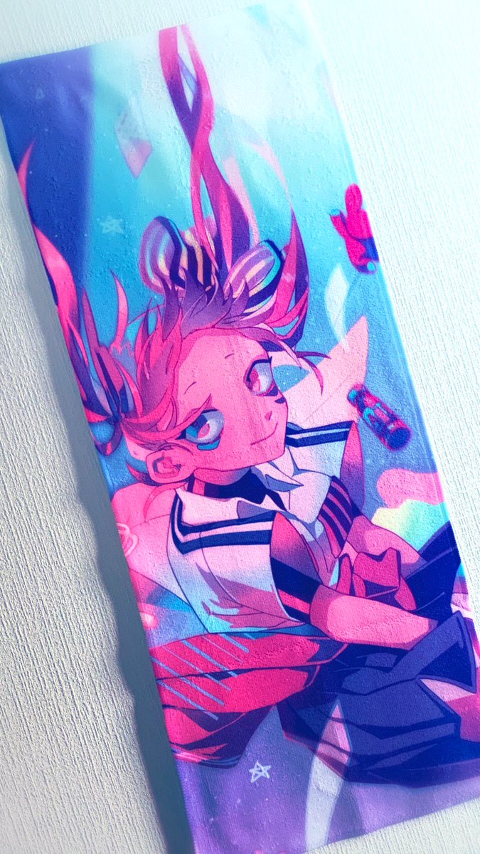 こちらのフェイスタオルをクリケ様 Curike Official にて製作させ 暇 のイラスト