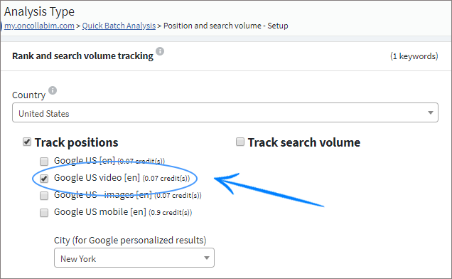 collabim's tweet photo. We have a new update for those, who are interested in video search. In Quick Batch Analysis for position and for keyword suggestions you can now select Google video as the search engine. https://t.co/8ArFNdBi91
