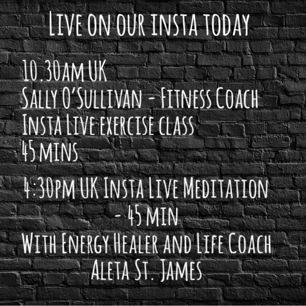 ivfbabble's tweet photo. Join us for our Wellness at Home on Instagram @ivfbabble!

Today we have fitness coach #SallyOSullivan with a live exercise class at 1030 am &amp; Aleta St James is holding a live meditation at 4.30 pm UK | 11.30 am EDT. Come and join us! xx
#ttchealth #ivfprep #wellness https://t.co/l8rbvgluvm
