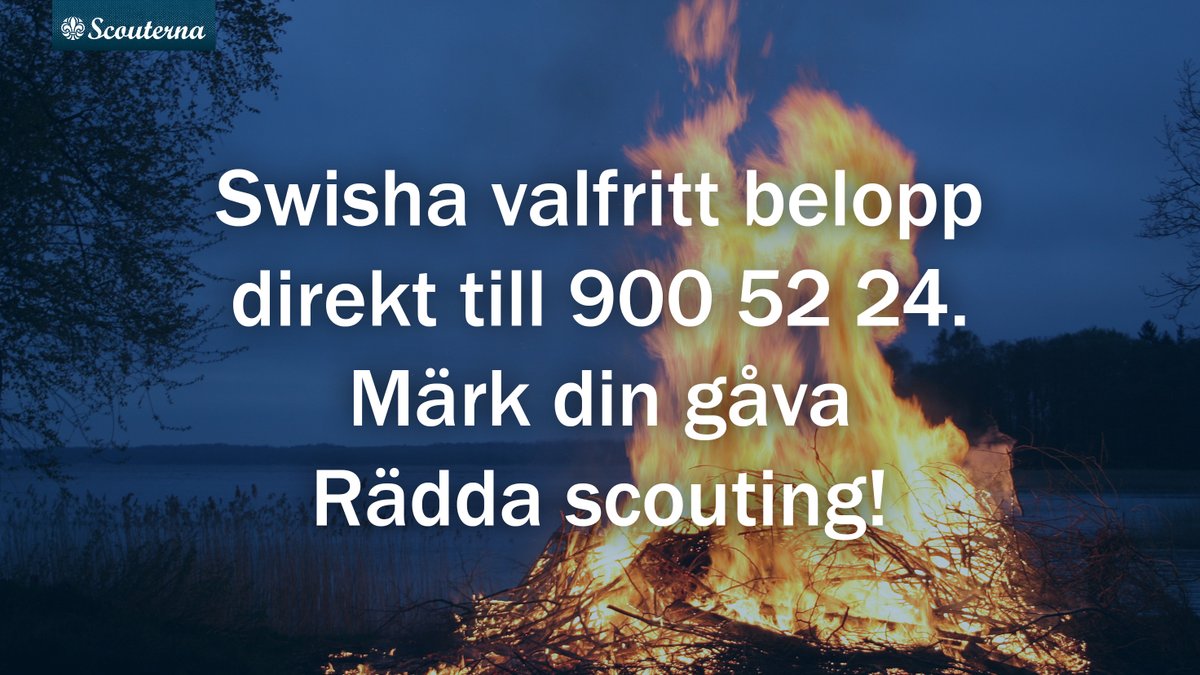 Scouterna's tweet photo. Valborg är den allra viktigaste inkomstkällan för många av Sveriges scoutkårer. Utan valborgsintäkterna får kårerna svårt att genomföra sin viktiga verksamhet för barn och unga. Stötta gärna vår insamling "Rädda Sveriges scoutkårer" ❤️Läs mer på https://t.co/v3qXoxIv8M https://t.co/oAiZoqBbLG