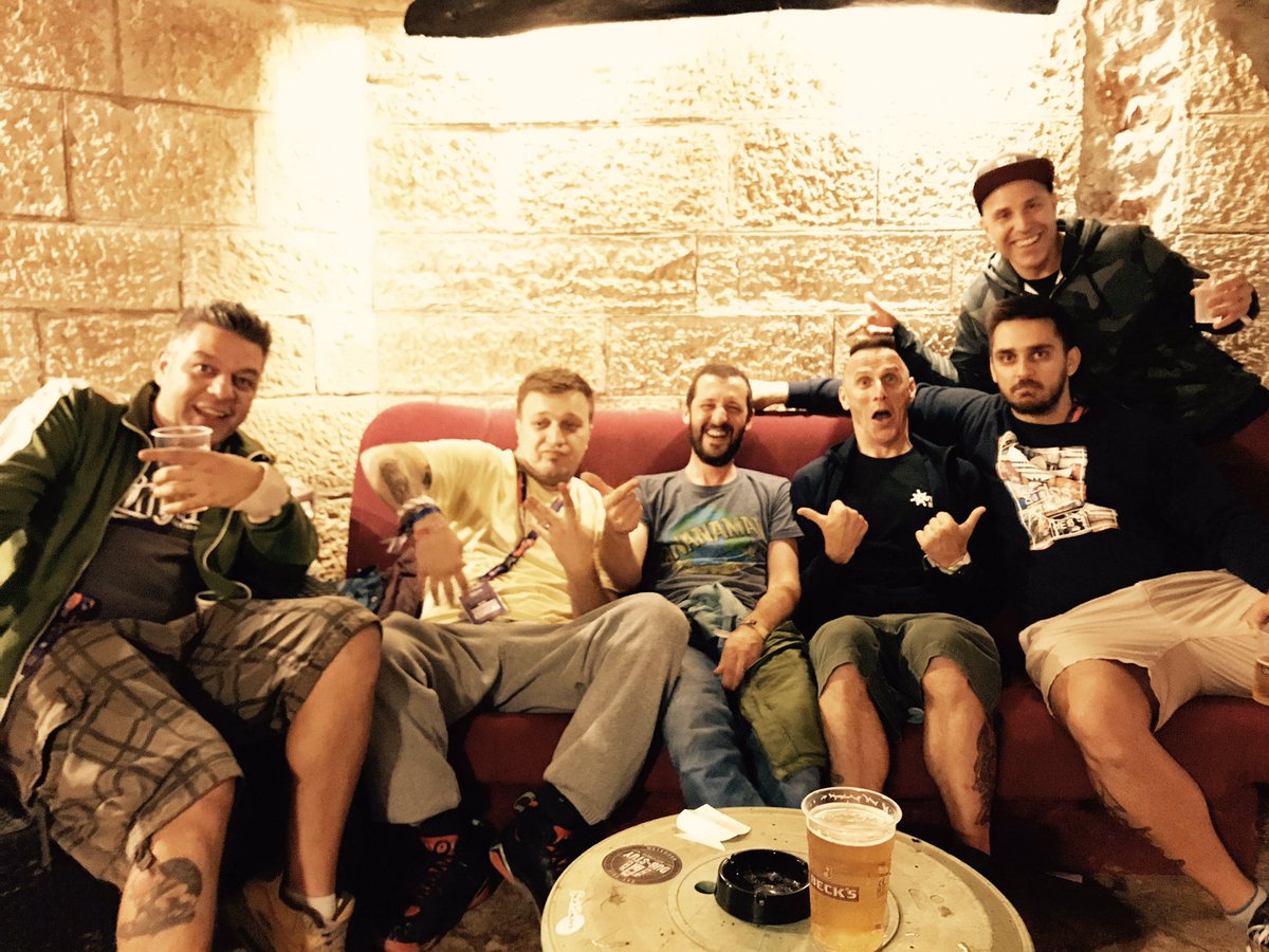 rootsinsession's tweet photo. Throwback 2017 @OutlookFestival 
.
Balkan bwuoyz pon di backstage 👊
.
#DjSoul @maajkaedo @BananaZvuk @Frenkozza @rootsinsession 🙏🏽🙌
.
Good times 🤙🔊🕺🏿🤠🔥
.
#ThrowbackThursday #goodtimes #outlookfestival #soundsystemfestival #croatia #pula #friends #brothers #bassmusic 🔊🤘🏼🔥 https://t.co/YZPbDOf0Fc