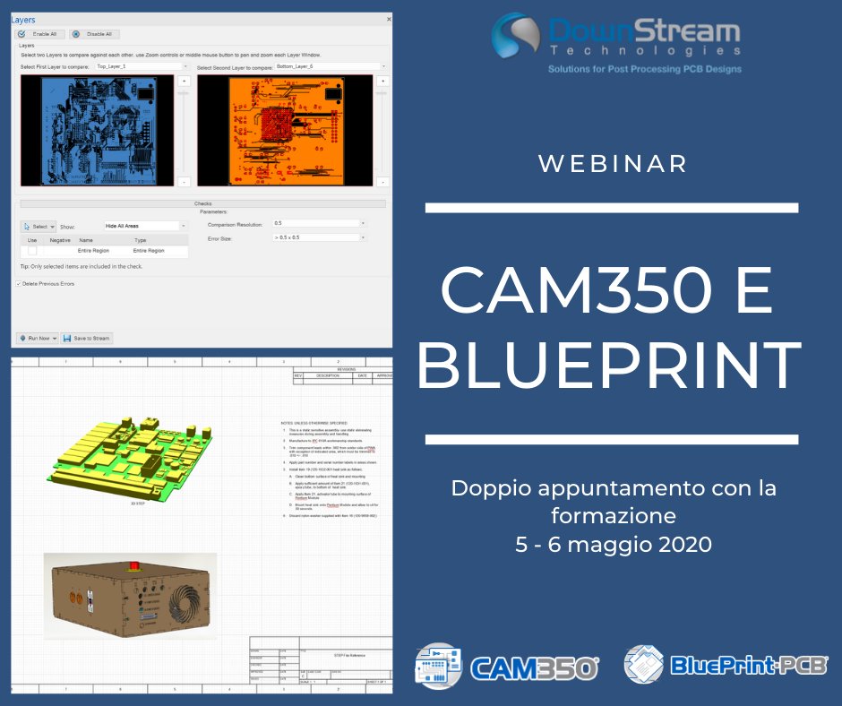 ArtedasItalia's tweet photo. Appuntamento con i #webinar #Downstream il 5 e 6 maggio 2020: #CAM350 (05/05), h 15:00: https://t.co/R1grndja1P | CAM350 (05/05), h 20:00: https://t.co/J1VPeXORp2 | #BLUEPRINT (06/05) h 15:00: https://t.co/A3zv1MrGSq | BLUEPRINT (06/05) h 20:00: https://t.co/p6CAlnpWub https://t.co/ran5YkKKmy