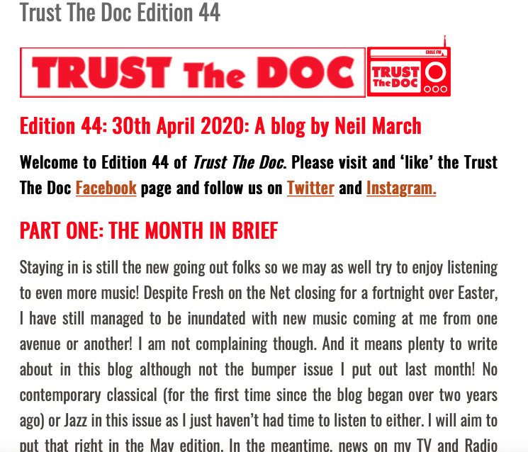 Ed. 44 <a href="/TrustTheDocUK/">Neil March (Trust The Doc Media/ICMP)</a> blog is out ft: @loganjparker
<a href="/OnlyTotal/">Only Total</a> <a href="/okkairos/">KAIROS</a> <a href="/polyhymns/">Polyhymns</a> <a href="/Talkboyyy/">Talkboy</a> <a href="/morning_myth/">Morning Myth</a> @BecomeTheSky1 @foundinstband
@Def_Robot <a href="/Fistymuffs/">Fistymuffs</a> <a href="/ShaoDowMusic/">Shao Dow</a> @MrChrisEkow
#ShortSharpScratch <a href="/eltrainmusic/">El. Train</a> <a href="/TillyGreentreeM/">𝕋𝕚𝕝𝕝𝕪 𝔾𝕣𝕖𝕖𝕟𝕥𝕣𝕖𝕖 𝕄𝕦𝕤𝕚𝕔</a>
<a href="/HazySofia/">hazy sofia</a> &amp; more
demerararecords.com/trust-the-doc-…