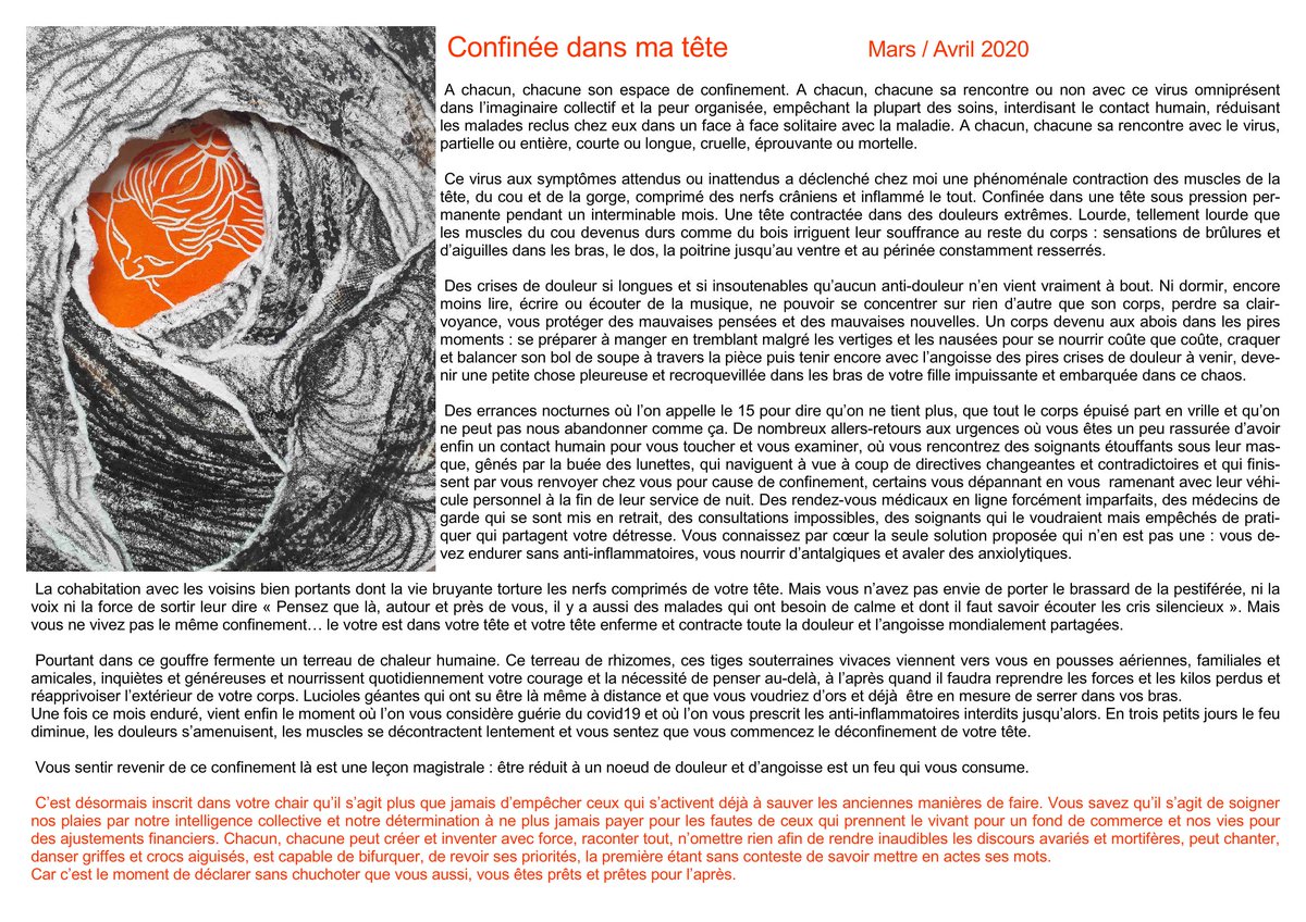 Pouget1Pouget's tweet photo. Transmis via le réseau de #PeupleEtCulture, ce témoignage d'une personne victime du #coronavirus : https://t.co/buMvPRmR9o