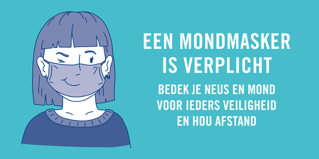STIBMIVB's tweet image. ⚠️ Vanaf 4/5 ⚠️

Bedek neus en mond 😷😉
Hou afstand 🚶---🚶‍♀️
Volg de basisregels hygiëne. 🧼
Vermijd de spits.⏱️

#mivb #movesafe