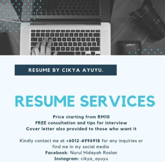 yayajoe1's tweet photo. @nazirulaiman97 Hi and good day everyone 😊 Saya ada buat servis resume. Harga start daripada RM10 sampailah RM20 depends on detail , picture dan yang lain lain. Kalau korang malas nak buat resume sendiri , boleh contact saya untuk buat. In sha Allah berpuas hati 😇 https://t.co/zxyh0md5u0