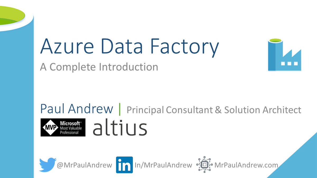mrpaulandrew's tweet photo. Join me at 10am BST for a Complete Introduction to #Azure #DataFactory and @DPDD_Worldwide #DataPlatformDiscoveryDay EU...
https://t.co/ujooGIVcyC https://t.co/XMVIcI3oiW