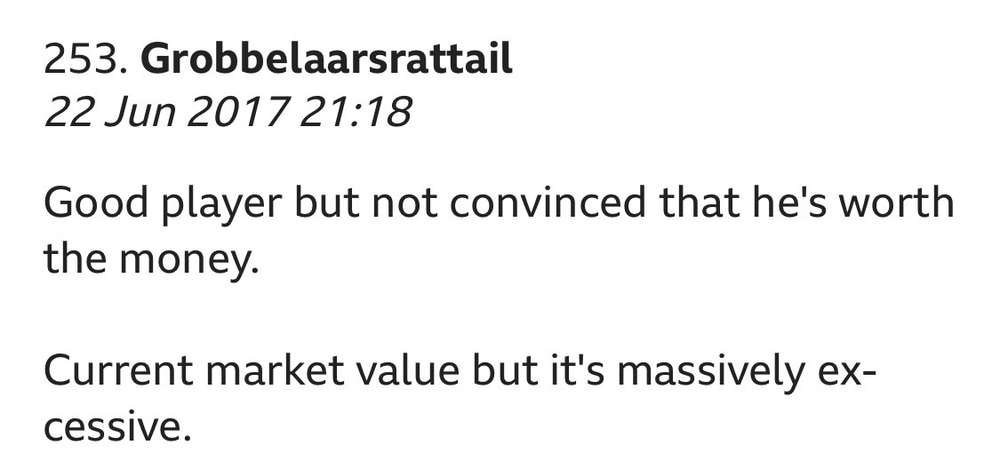  | The “experts” were out in full on the  @BBCSport website when we signed Salah. Have a look at some of these comments!  *A Thread*